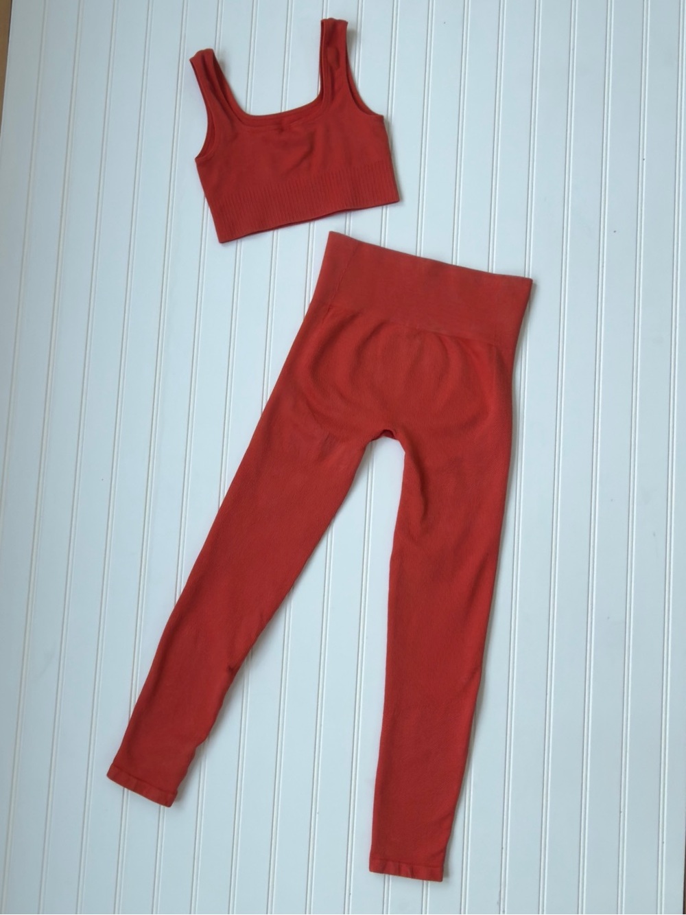 Joy Lab Yoga Set Burnt Orange Sports Bra  And High Waisted Leggings Size Small - Picture 6 of 6